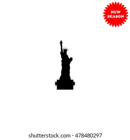 Statue Of Liberty vector icon isolated on white background.