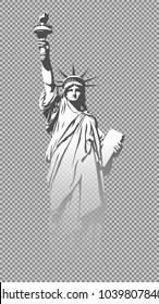 The Statue of Liberty. Vector illustration. 