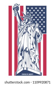 Statue of Liberty Vector Illustration 