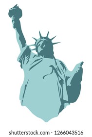 Statue of Liberty. Vector Illustration.