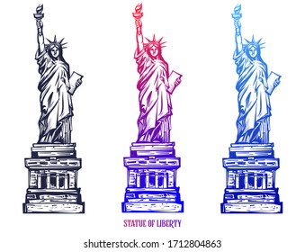 statue of liberty vector illustration