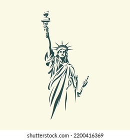 statue of liberty vector illustration