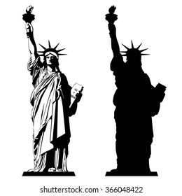 The Statue Of Liberty. Vector Illustration