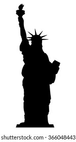 The Statue of Liberty. Vector illustration