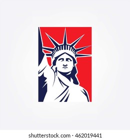 The Statue of Liberty. Vector Illustration