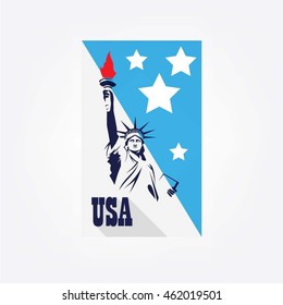 The Statue of Liberty. Vector Illustration