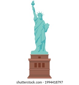 Statue of liberty vector illustration isolated on white background