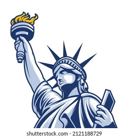 Statue liberty Vector Illustration On Separate Background