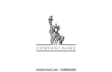 The Statue of Liberty. Vector Illustration , silhouette, logo - vector - Vector