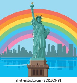 Statue of Liberty vector illustration for your design