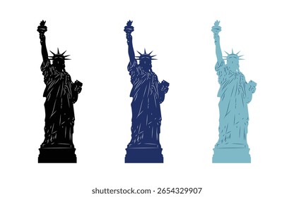 Estátua da liberdade Imagem vetorial, Estátua da liberdade Ilustração vetorial, Estátua da liberdade Imagem de referência, Marco Estados Unidos da América Estátua da liberdade Ilustração vetorial.