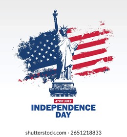 Statue of Liberty Vector for Independence Day, July 4th.