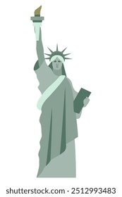 Statue of Liberty vector, Logo and icon design. isolated on white background. New York city Statue of Liberty vector.