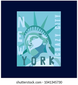 Statue of liberty vector print.