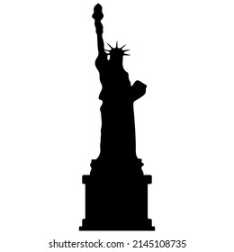 Statue Liberty Vector Silhouette New York Stock Vector (Royalty Free ...