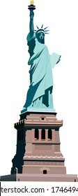  statue of liberty vector without background