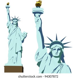 statue of Liberty in very high detail in vector art - self drawn