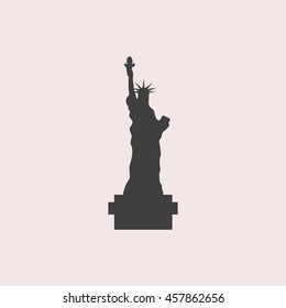 Statue Of Liberty web icon. Isolated illustration