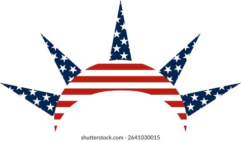 Statue of Liberty wreath USA Freedom Day on transparent background