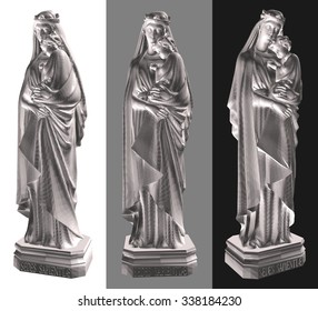 Statue Of Madonna With Child Vector 01. Protection and security concepts.
