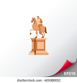 Statue of Marcus Aurelius on horse icon