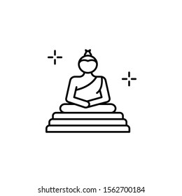 Statue monument icon. Simple line, outline vector of culture Thailand icons for ui and ux, website or mobile application