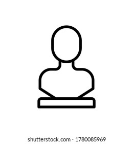 Statue, museum icon. Simple line, outline vector elements of historical things icons for ui and ux, website or mobile application