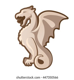 Statue of a mythical creature. Vector illustration.