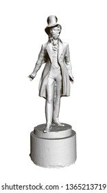 Statue of the Russian poet Pushkin. 3D. Vector illustration
