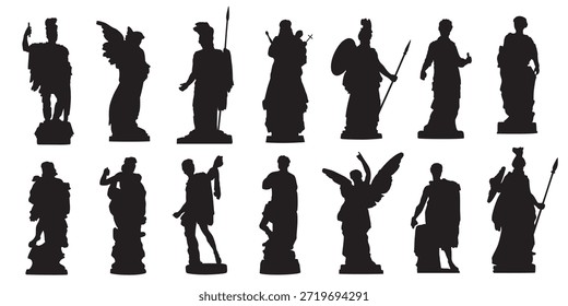 statue silhouettes volume 2 on the white background
