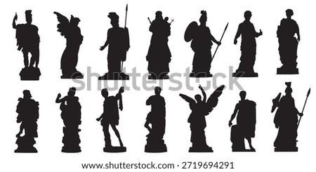 statue silhouettes volume 2 on the white background