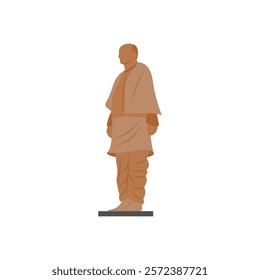 Statue Of Unity, Indian Symbol Vector Illustration