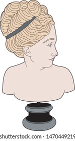 Statue of a woman's face