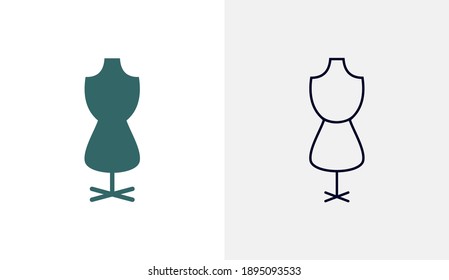 Estatuas del icono de la ropa diseño del logotipo plantilla vectorial, Conceptos del icono de la moda, Diseño creativo
