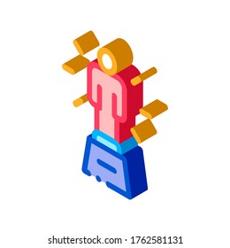 Statuette Human Talent Icon Vector isometric sign. color isolated symbol illustration