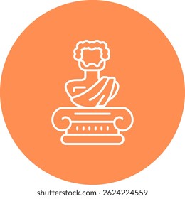 Statuette Line vector Icon Design