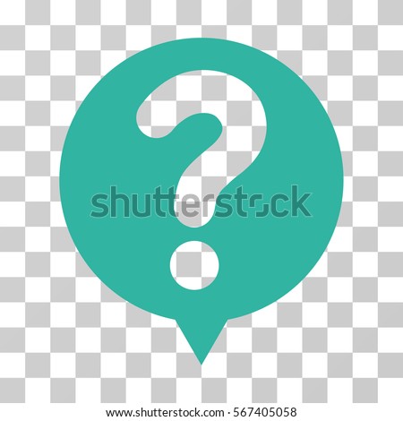 Status Balloon vector pictogram. Illustration style is flat iconic cyan symbol on a transparent background.