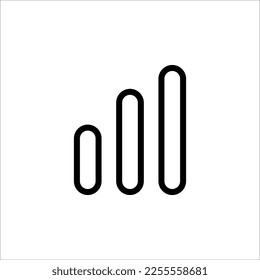 icono de la barra de estado. ilustración plana del icono del vector de señal aislado en fondo blanco