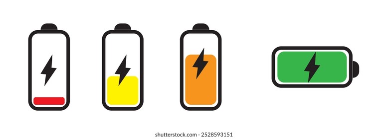 Icono de barra de Estado para iOS UI, barra de Estado para móvil, Ilustración vectorial