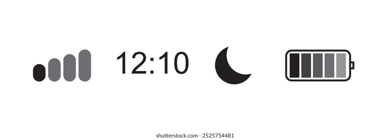 Status bar icon. Vector Illustration eps 10