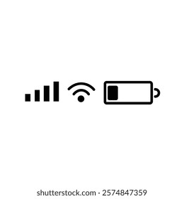 Status bar icon. Vector Illustration