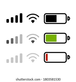 status bar symbol icon vector illustration