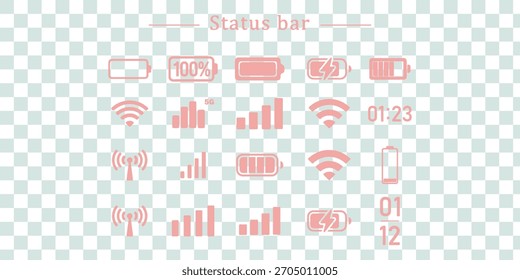 Símbolo de barra de Estado moderno, simple, Vector, ícono para diseño de Sitio web, App móvil, interfaz de usuario. Vector