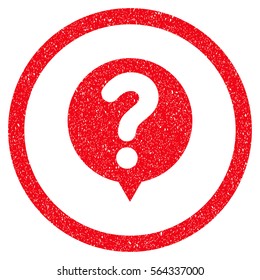 Status grainy textured icon for overlay watermark stamps. Flat symbol with unclean texture. Dotted vector red ink rubber seal stamp with grunge design on a white background.