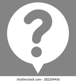 Status icon from Basic Plain Icon Set. Style: flat vector image, white color, rounded angles, gray background.