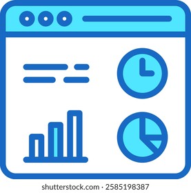 Status Icon Blue Color Vector Illustration