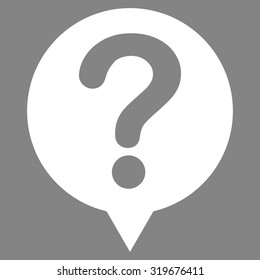 Status icon from Primitive Set. This isolated flat symbol is drawn with white color on a gray background, angles are rounded.