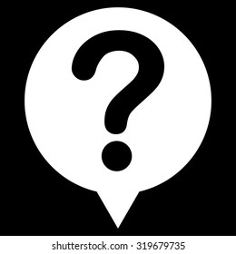 Status icon from Primitive Set. This isolated flat symbol is drawn with white color on a black background, angles are rounded.