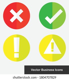 Status Indicators for Business Charts, Presentations, or Software