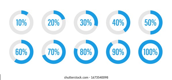 Status loading indicator set. Vector infographic element. Process indicator. 